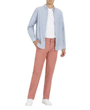 Camisa Signature Woven Stain Defender Classic Fit