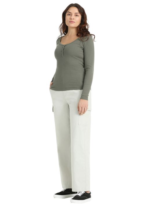 Pantalón Mujer Cargo Straight Fit Mid Rise