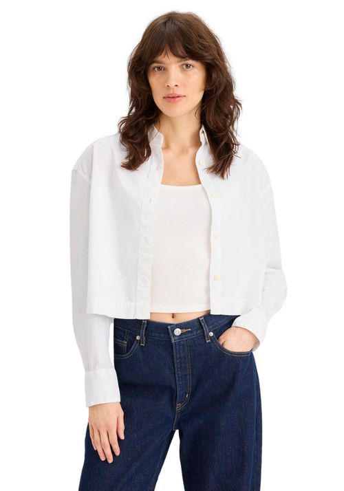 Camisa Mujer Boxy Cropped Relaxed Fit